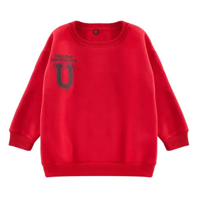 Trendyol Red Boy Basic Crew Neck Cotton Knitted Sweatshirt