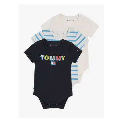 Tommy Hilfiger Sada tří klučičích body v černé, bílé a pruhované barvě Tommy Hilf - Kluci