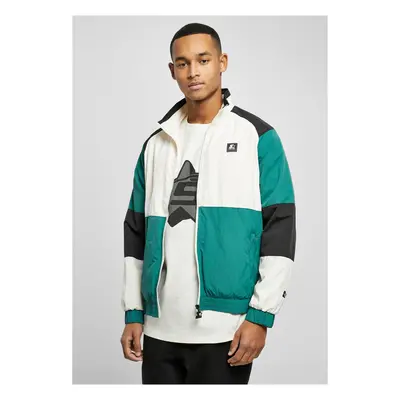 Starter Color Block Retro Jacket bleděbílá/tmavěsvěžezelená/černá