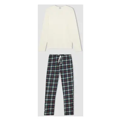 DEFACTO Regular Fit Long Sleeve Pajama Set