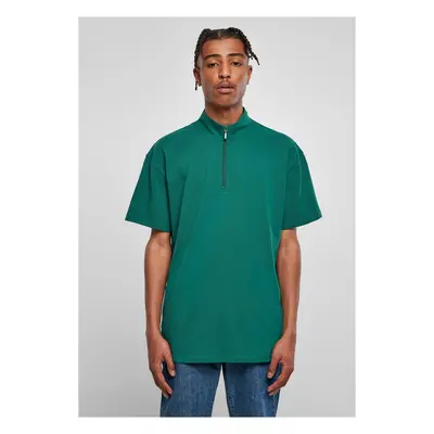 Boxy Zip Pique Tee zelené