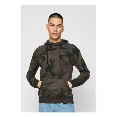 Camo s vysokým krkem Hoody tmavé maskování