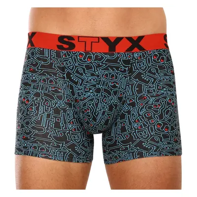 Pánské boxerky Styx long art sportovní guma doodle