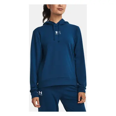 Under Armour Mikina Rival Terry Hoodie-BLU - Dámské