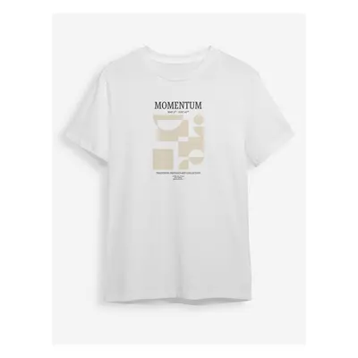 Trendyol White Text Printed Regular Cut T-shirt