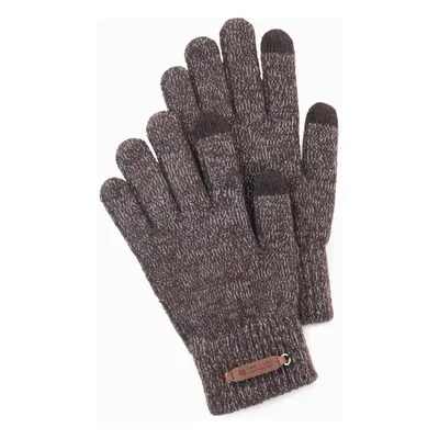 Ombre Men's elegant wool blend gloves - graphite melange