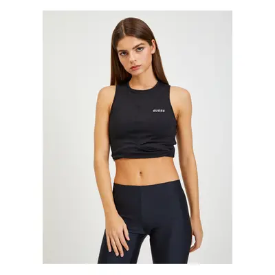 Černý dámský sportovní crop top Guess Coline - Dámské