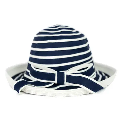 Art Of Polo Woman's Hat Cz23160-2 White/Navy Blue