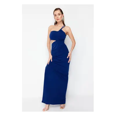 Trendyol Saks Window/Cut Out Detailed Knitted Long Evening Dress