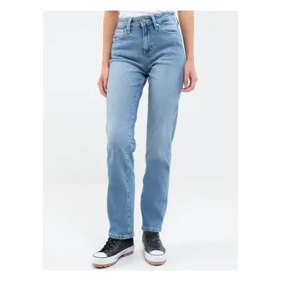 Big Star Woman's Straight Trousers Denim -113