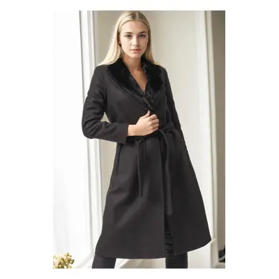 Z6671 DEWBERRY WOMEN'S COAT-BLACK-1