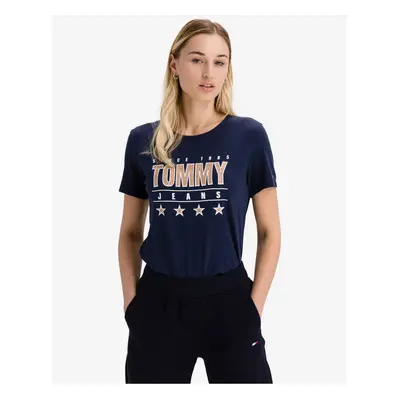 Slim Metallic Triko Tommy Jeans - Dámské