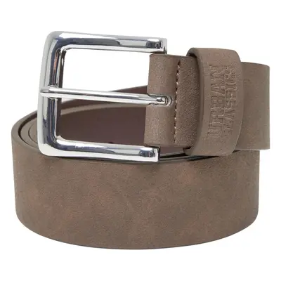 Pásek Suede Leather Imitation Belt hnědý