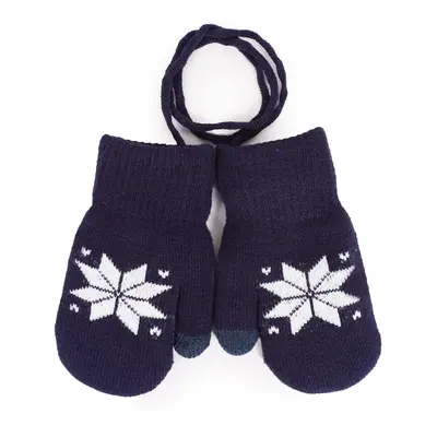 Yoclub Kids's Gloves RED-0020C-A41C Navy blue