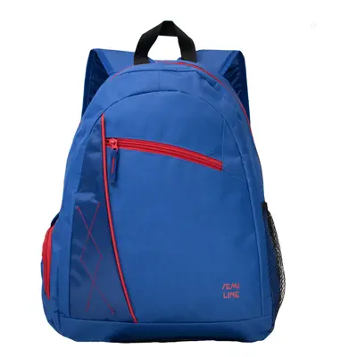 Semiline Unisex's Youth Backpack A3038-6 Navy Blue/Red