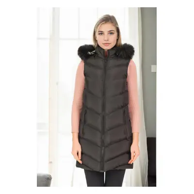 Z6709 DEWBERRY CREMONA WOMEN'S VEST-BLACK-1