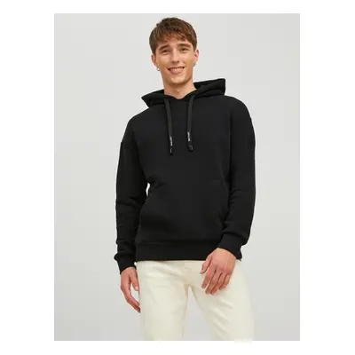 Černá mikina kapucí Jack & Jones Eking - Pánské