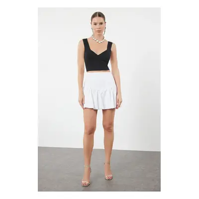 Trendyol White Woven Poplin Balloon Skirt