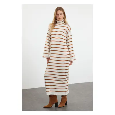 Trendyol Tile Striped Fine Knitwear Dress