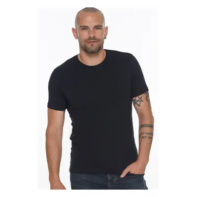 T8569 DEWBERRY BICYCLE COLLAR MEN'S T-SHIRT-NAVY BLUE