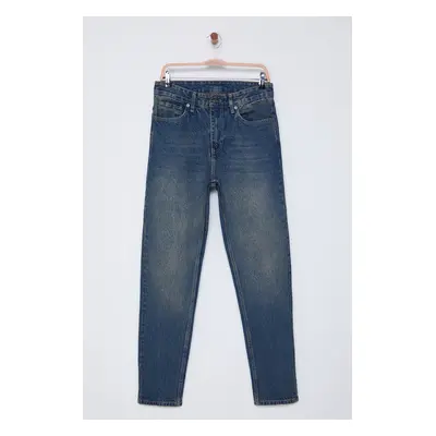 Trendyol Navy Blue Essential Distressed Wash Jeans