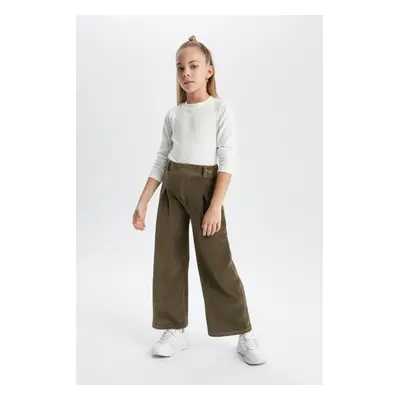 DEFACTO Girl's Wide Leg Corduroy Pants