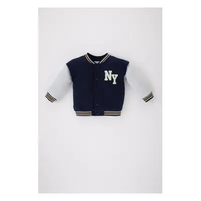 DEFACTO Baby Boy College Collar Printed Cardigan