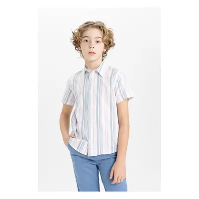 DEFACTO Boys Polo Neck Twill Short Sleeve Shirt