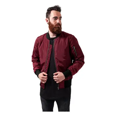 Bunda 2-Tone Bomber Jacket vínová/černá