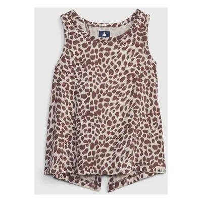 GAP Dětský tílkový top organic leopard - Holky