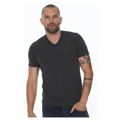 T8568 DEWBERRY V-NECK MEN'S T-SHIRT-ANTHRACITE