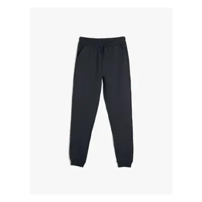 Koton Jogger Sweatpants Pocket Tie Waist Textured Cotton