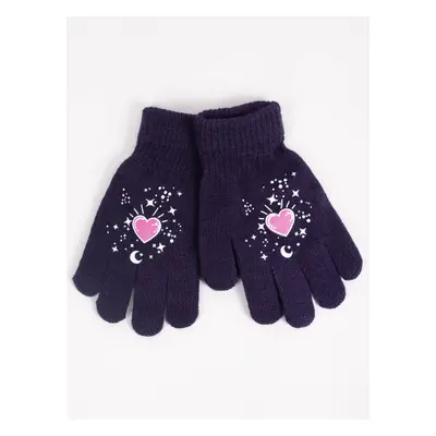 Yoclub Kids's Gloves RED-0012G-AA5A-021 Navy Blue