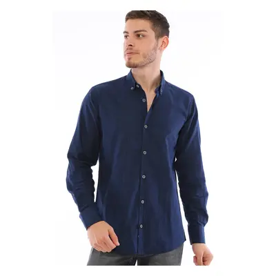 G721 DEWBERRY MEN'S SHIRT-NAVY BLUE