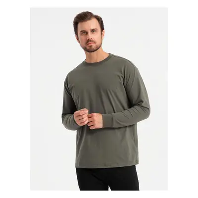 Ombre Men's longsleeve with zippered polo collar - black