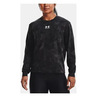 Under Armour Tričko Rival Terry Print Crew-BLK - Dámské