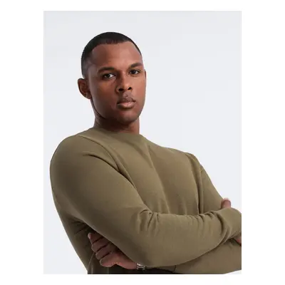 Ombre BASIC men's cotton non-stretch sweatshirt - olive