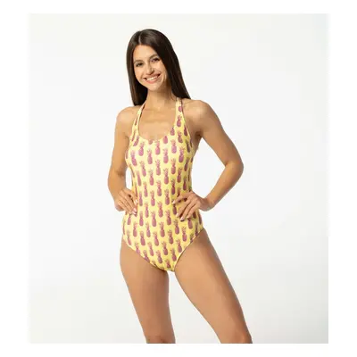 Aloha From Deer Woman's Hawaii Pineapple Open Back Swimsuit SSOB AFD727