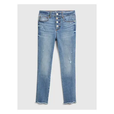 GAP Dětské džíny jeggings high rise distressed ankle with max stretch - Holky