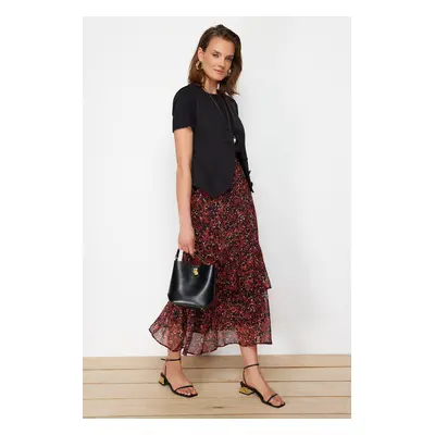 Trendyol Tile Animal Patterned Lined Woven Skirt