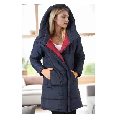 Z6652 DEWBERRY WOMEN'S COAT-NAVY-1