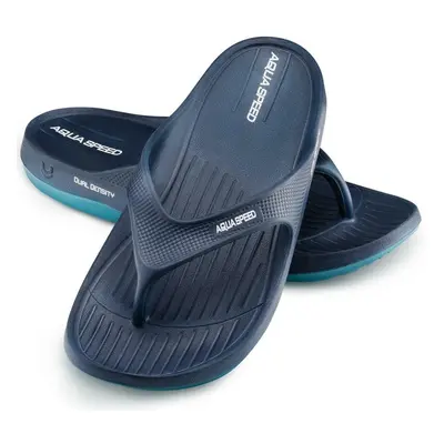 AQUA SPEED Unisex's Pool Slippers Alcano Navy Blue