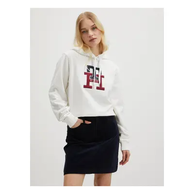 Bílá dámská mikina kapucí Tommy Hilfiger - Dámské