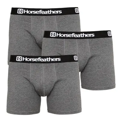 3PACK pánské boxerky Horsefeathers Dynasty heather antracite