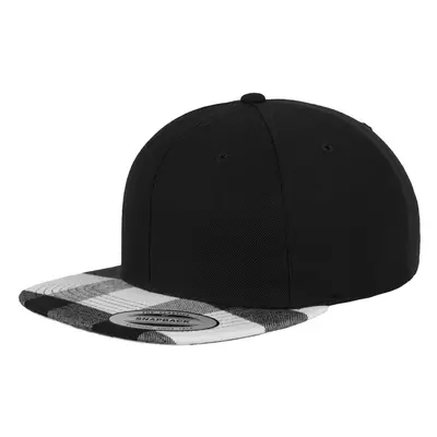 Zaškrtnutý Flanell Peak Snapback blk/wht