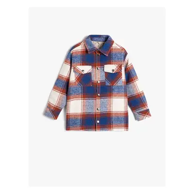 Koton Shirt Jacket Pocket Detailed Long Sleeve Snap Closure