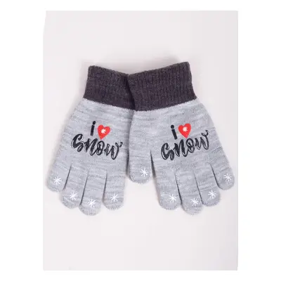 Yoclub Kids's Gloves RED-0012G-AA5A-025