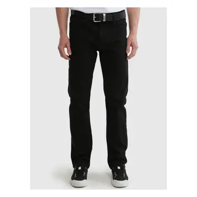 Big Star Man's Straight Trousers Black Denim-901