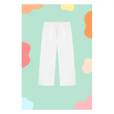 Trendyol White Girl White Cotton Denim Pants Jeans