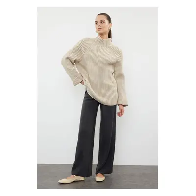 Trendyol Ecru Different Colored Sweater-Pants Knitwear Top-Bottom Set